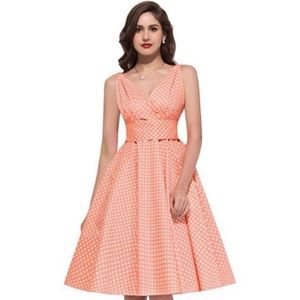 NWT! Vintage 1950’s V-Neck Swing Tea Dress sz XL🍑